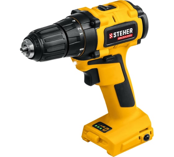 Бесщеточная дрель-шуруповерт STEHER 20В, без АКБ CDB-200, 20 В, 45 Нм детальное изображение - 1