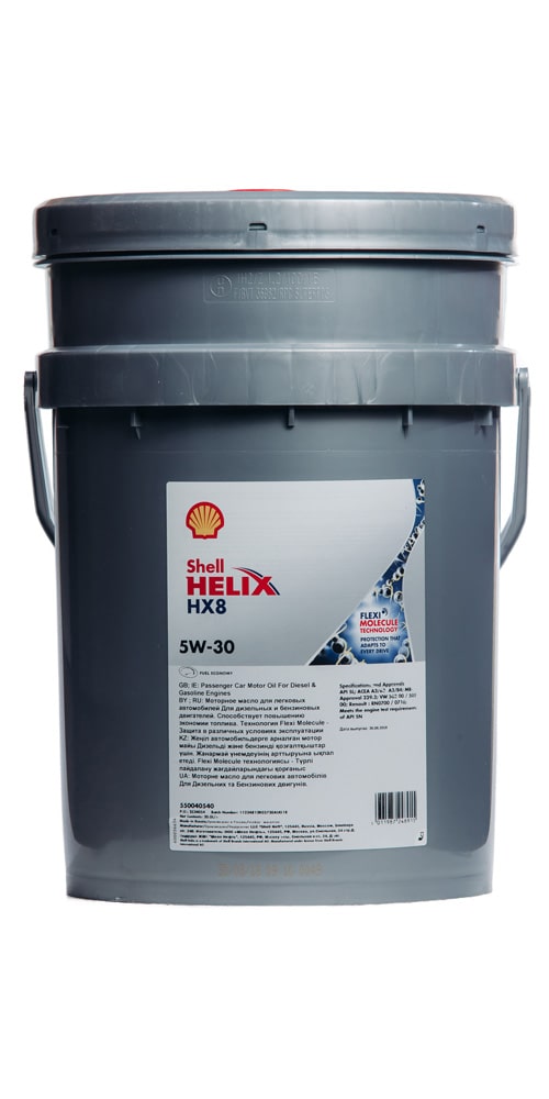 Моторное масло Shell Helix HX8 Synthetic 5W-30, 20 л детальное изображение - 1