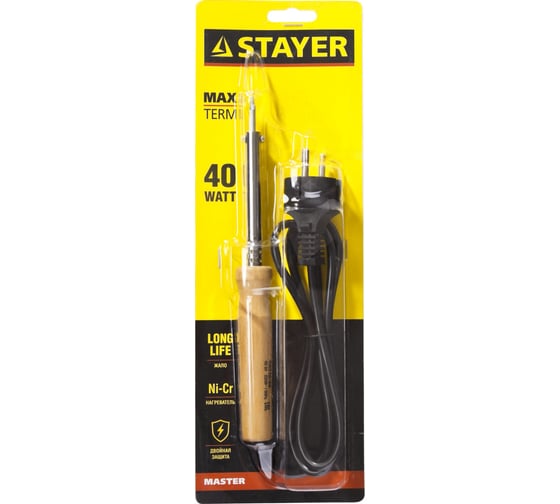Паяльник Stayer с деревянной рукояткой MASTER MAXTerm конус 55310-40, 40 Вт детальное изображение - 2
