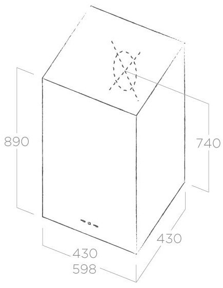 Вытяжка Elica Kuadra IX/A/43, Серебряный детальное изображение - 2