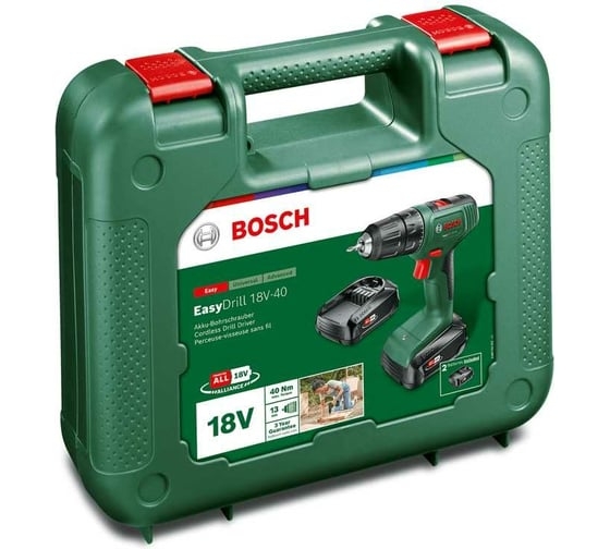 Аккумуляторная дрель-шуруповерт Bosch Easydrill 18V-40, 18 В, 40 Нм, 2 А·ч, 06039D8005 детальное изображение - 2