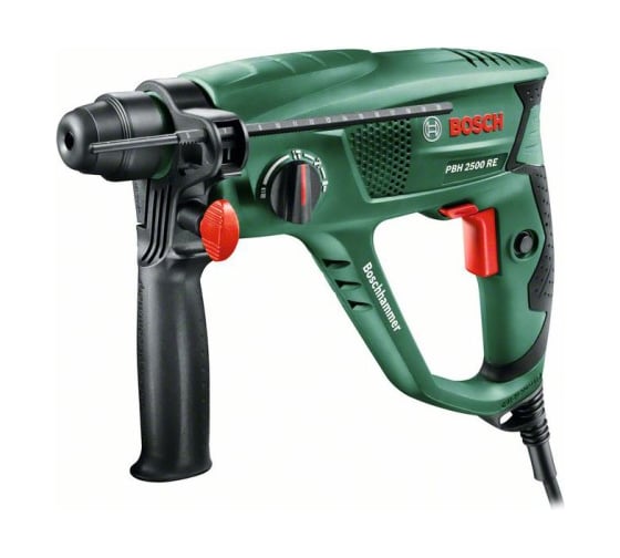 Перфоратор Bosch PBH 2100 RE с набором сверл, 550 Вт, 1.7 Дж, 5800 уд/мин детальное изображение - 1