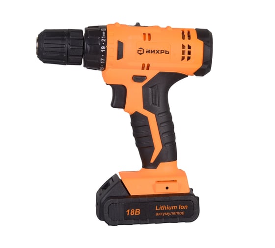 Аккумуляторная дрель-шуруповерт Вихрь ДА-18Л-2К 72/14/9, 18 В, 45 Нм, 2 А·ч детальное изображение - 14