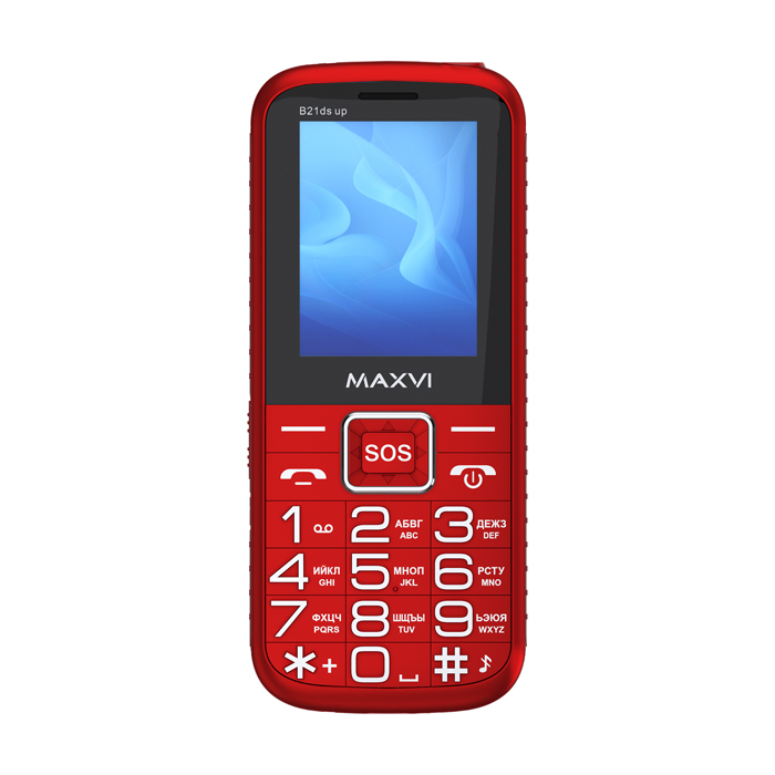Мобильный телефон MAXVI B21ds up, 32 Мб, Красный, Dual mini-SIM детальное изображение - 5