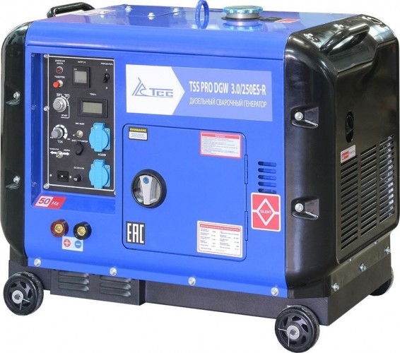 Сварочный генератор ТСС PRO DGW 3.0/250ES-R 022834, 2.8 кВт, Синий детальное изображение - 1