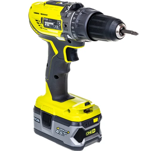 Аккумуляторная дрель-шуруповерт Ryobi ONE+ R18PD3-242S 5133003820, 18 В, 34 Нм, 4 А·ч  детальное изображение - 2
