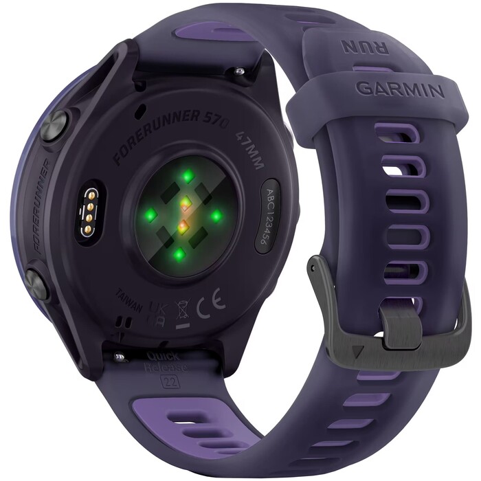 Умные часы Garmin Forerunner 570 47 мм, Темно-серый, алюминиевый безель цвета индиго, пурпурный/индиго ремешок №5