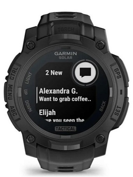 Смарт-часы Garmin Instinct 3 Solar Tactical Edition, 50 мм, Черный детальное изображение - 2