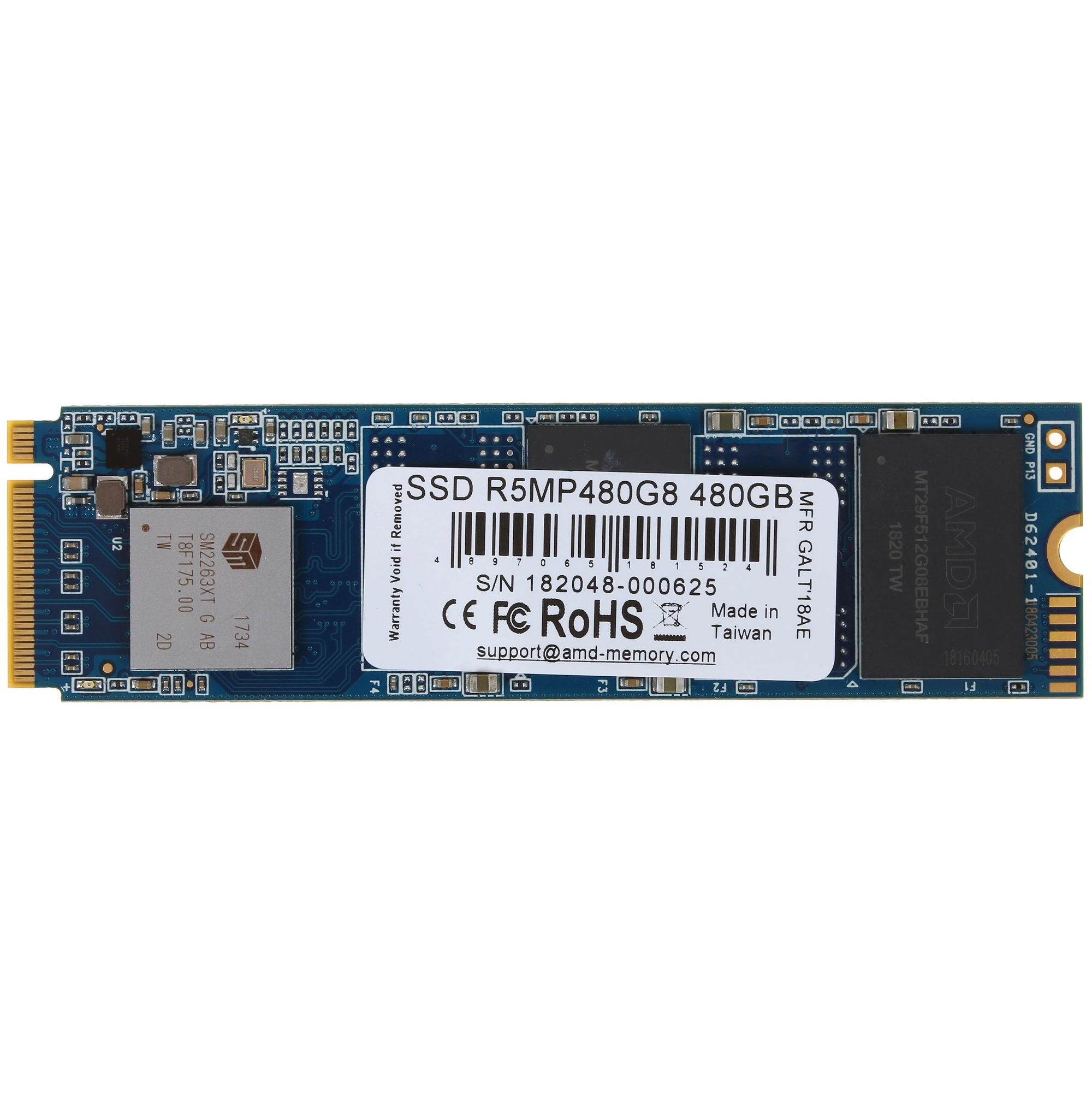 Накопитель SSD AMD R5 Series R5MP480G8, 480 Гб детальное изображение - 1