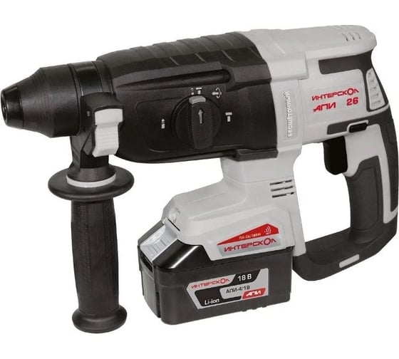 Бесщеточный аккумуляторный перфоратор Интерскол ПА-26/18ВМ SDS plus, Li-ion АПИ кейс, 2 аккум., 2.0 Ач, ЗУ 731.2.2.70, 2,8 Дж, 5300 уд/мин детальное изображение - 1