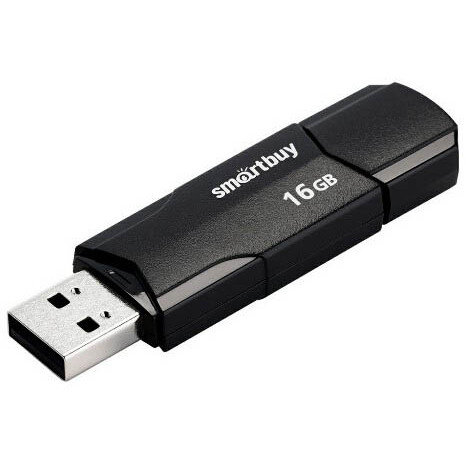 USB Flash накопитель SmartBuy  (SB16 ГБCLU-K) 16 ГБ, черный детальное изображение - 1
