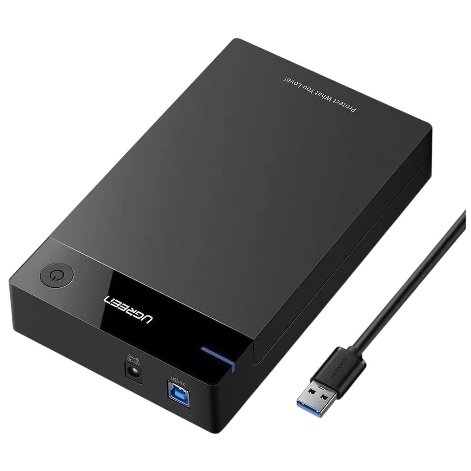 Внешний корпус для HDD UGREEN US222 50422, Чёрный детальное изображение - 3