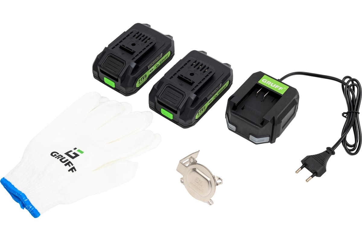 Аккумуляторная дрель-шуруповерт GRUFF GF-21, 21 В, 65 Нм, 2 А·ч  детальное изображение - 3