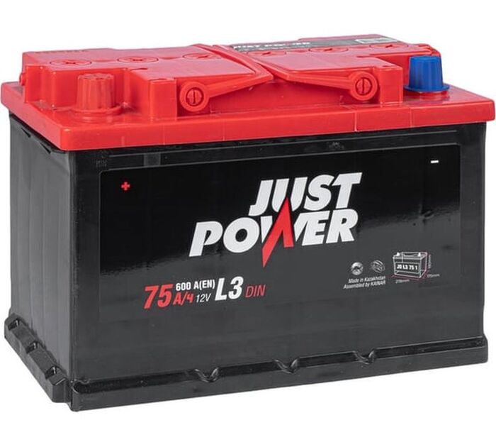Аккумулятор JUST POWER L+ L3 EN, Прямая Поляроность, J0L3751, 75 А·ч №1