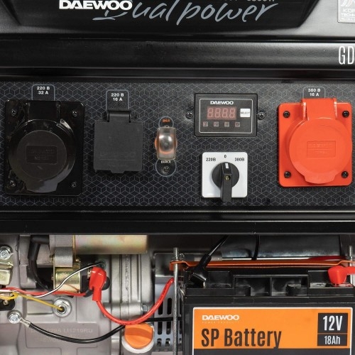 Генератор бензиновый DAEWOO GDA 7500DPE-3, 6 кВт, Оранжевый детальное изображение - 6
