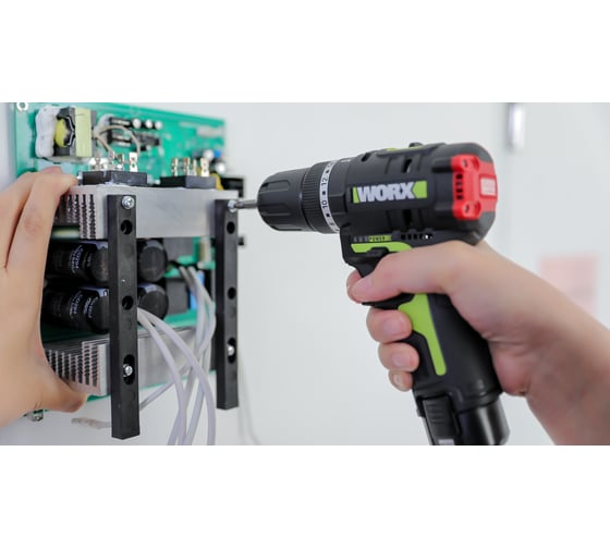 Дрель-шуруповерт WORX Professional аккумуляторный ударный бесщеточный, ЗУ, в кейсе WU131X, 12 В, 40 Нм, 2 А·ч детальное изображение - 17