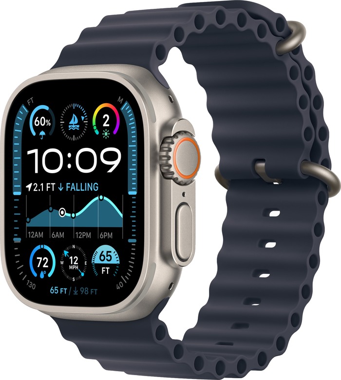 Умные часы Apple Watch Ultra 2 2024, 49 мм, Natural Titanium Case with Navy Ocean Band №1