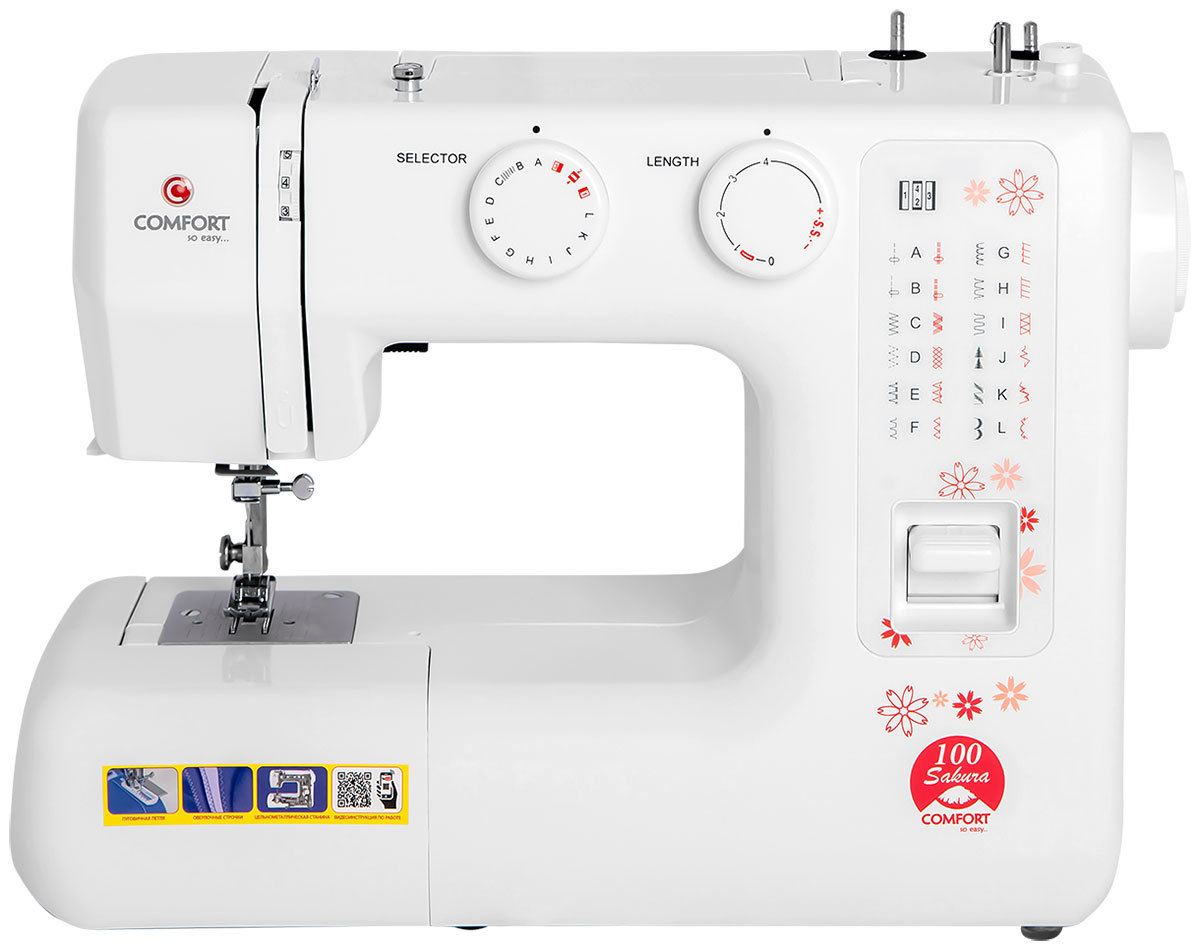 Швейная машина Comfort Sakura 100, Белый детальное изображение - 1