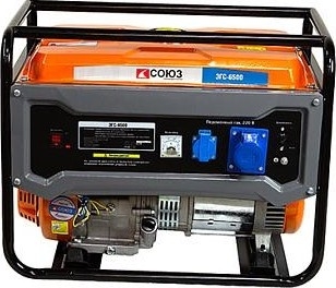 Генератор бензиновый СОЮЗ ЭГС-6500, 5 кВт, Оранжевый детальное изображение - 2