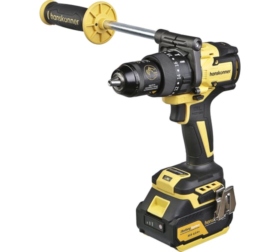 Аккумуляторная дрель б/щ удар Hanskonner 1BatterySystem HCD2030, 18 В детальное изображение - 1