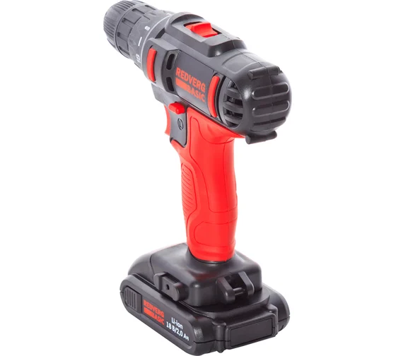 Аккумуляторная дрель-шуруповерт REDVERG Basic SD18LE/1-2 6680821, 18 В, 25 Нм, 2 А·ч детальное изображение - 2