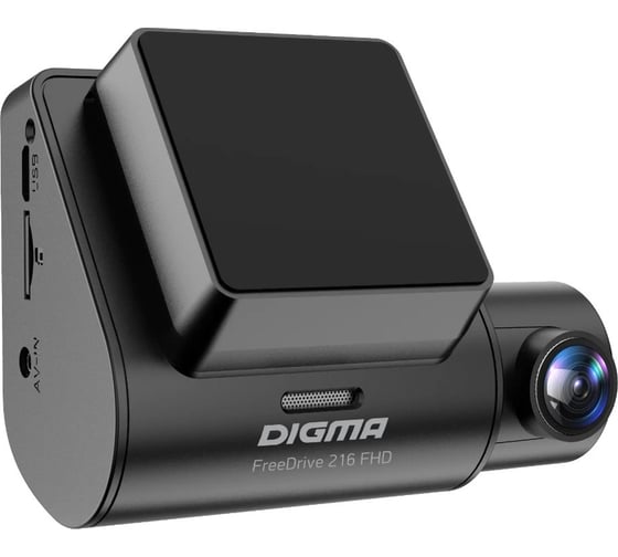Видеорегистратор DIGMA FreeDrive 216 FHD, 2-х канальный, 1920x1080 Full HD dpi, MicroSD, 64 ГБ, Черный детальное изображение - 1