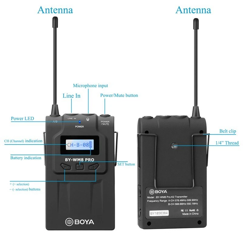Радиосистема BOYA BY-WM8 Pro-K1 (RX + TX) детальное изображение - 3