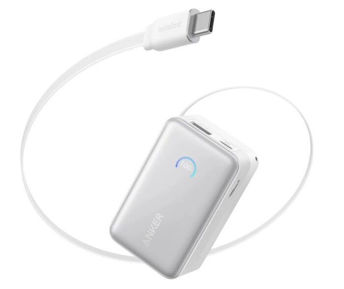 Внешний аккумулятор Anker Nano Power Bank (45 Вт, встроенный кабель), 10000 мАч, Черный №1