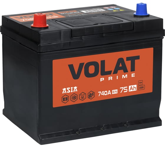 Аккумулятор VOLAT Prime Asia, Прямая Полярность, VPA751, 75 А*ч детальное изображение - 1