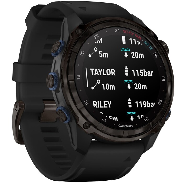 Смарт-часы Garmin Descent Mk3i, 51 мм, Carbon Gray DLC Titanium / Black Silicone Band, Черный №5