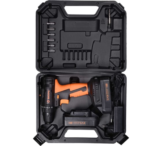 Аккумуляторная дрель-шуруповерт Вихрь ДА-18Л-2К/Б 72/14/22, 18 В, 45 Нм, 2 А·ч детальное изображение - 9