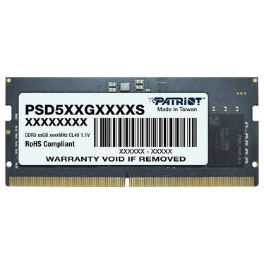 Оперативная память Patriot Signature Line SO-DIMM DDR5 5600MHz, PSD516G560081S, 16 Гб детальное изображение - 1