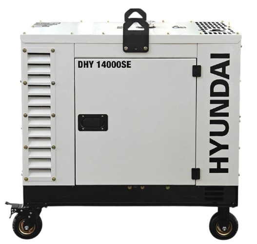 Генератор дизельный с воздушным охлаждением HYUNDAI DHY 14000SE, в кожухе, 10 кВт, Белый детальное изображение - 5