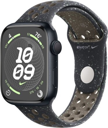 Умные часы Apple Watch Series 9 Midnight Aluminum Case with Nike Sport Band Midnight Sky, 41 mm, Темная ночь детальное изображение - 1