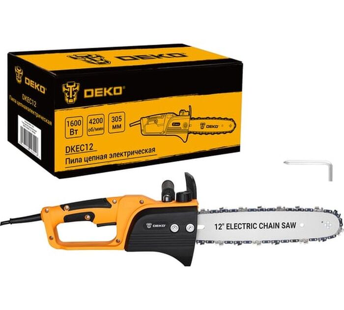 Цепная пила DEKO DKEC12, 30.5 см, 1600 Вт №1