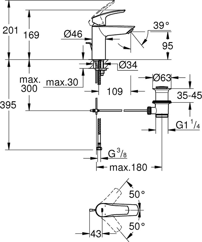 Смеситель Grohe Eurosmart 33265003 №7