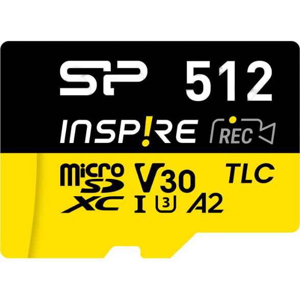 Карта памяти Silicon Power Inspire MicroSD + SD адаптер (SP512GBSTXLA2V1NSP), 512 Гб детальное изображение - 2