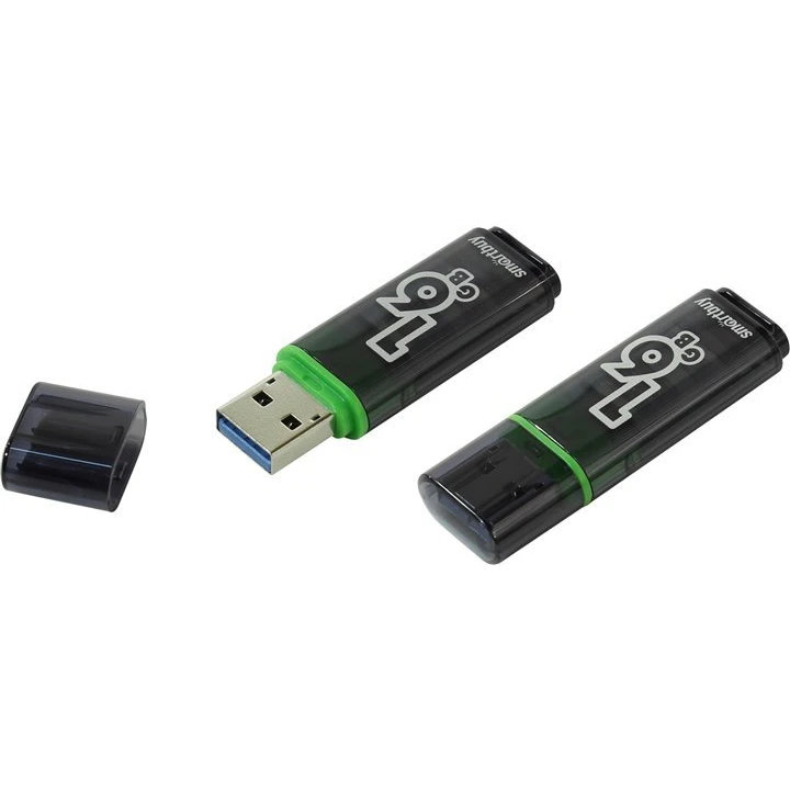 USB Flash накопитель SmartBuy Glossy Dark (SB16 ГБGS-DG) 16 ГБ, черный детальное изображение - 1