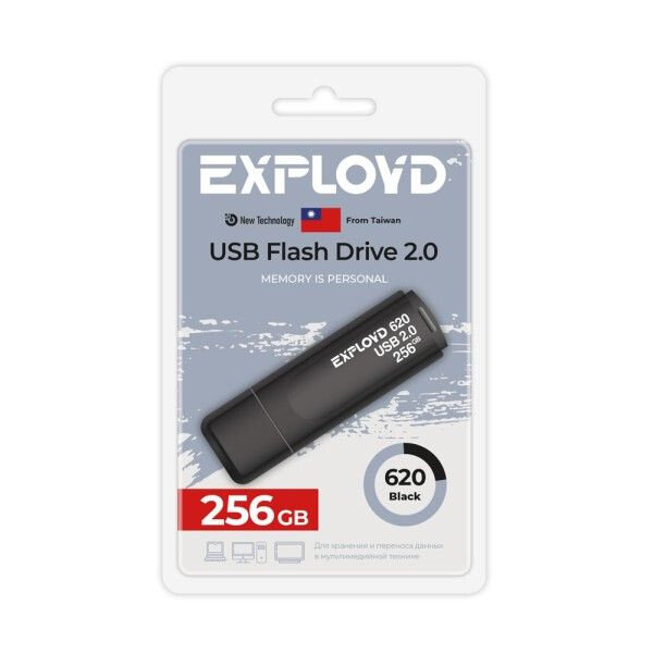 USB Flash накопитель Exployd 620 256 ГБ, черный детальное изображение - 1
