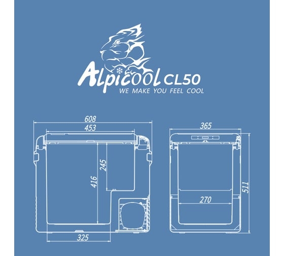 Автомобильный компрессорный холодильник Alpicool CL50, 990143, 12/24 В, Черный детальное изображение - 16