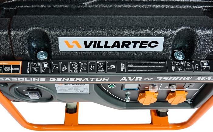 Генератор бензиновый VILLARTEC GG 4000C, 3.2 кВт, Оранжевый №6
