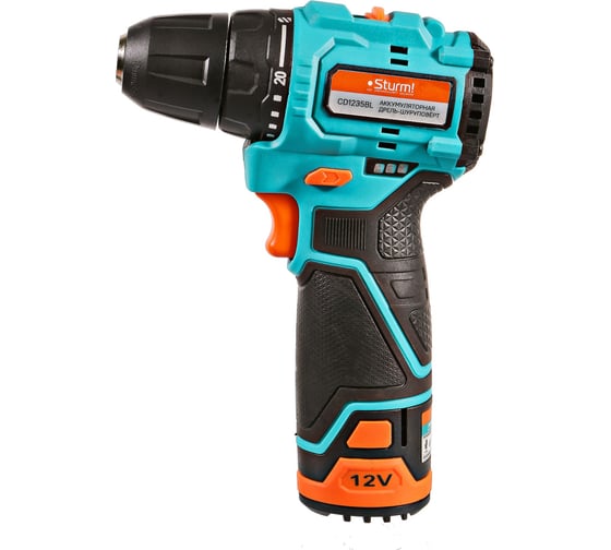 Аккумуляторный шуруповерт Sturm 1BatterySystem12V CD1235BL, 12 В, 35 Нм, 2 А·ч детальное изображение - 9