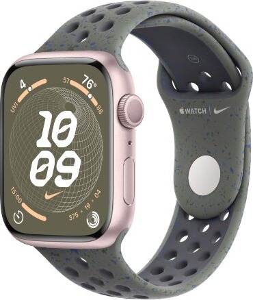 Умные часы Apple Watch Series 9 Pink Aluminum Case GPS + Cellular with Nike Sport Band Cargo Khaki, 45 mm, Карго хаки детальное изображение - 1