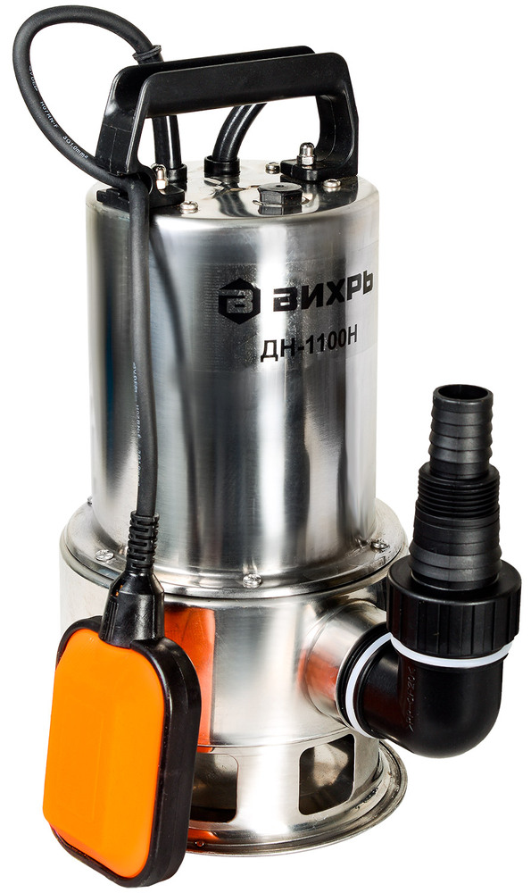 Насос Вихрь ДН-1100Н 68/2/5, 258 л/мин, 40 мм, напор 10 м, d=32 мм, 1100 Вт, Оранжевый №2
