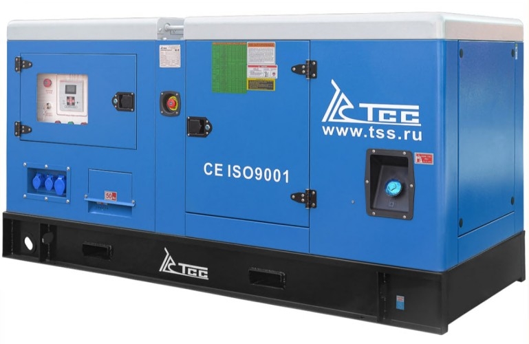 Генератор дизельный ТСС АД-24С-Т400-1РКМ11 (TTD 33TS ST) 031308, в кожухе, 24 кВт, Синий детальное изображение - 1