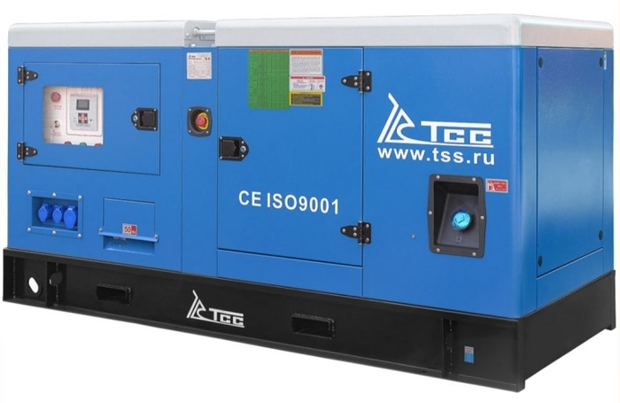 Генератор дизельный ТСС АД-24С-Т400-1РКМ11 (TTD 33TS ST) 031308, в кожухе, 24 кВт, Синий №1