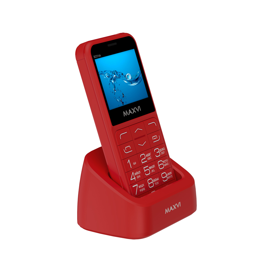 Мобильный телефон MAXVI B231ds, 32 Мб, Красный, Dual mini-SIM детальное изображение - 4