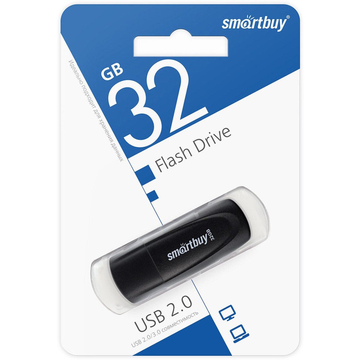 USB Flash накопитель SmartBuy Scout (SB032 ГБ2SCK) 32 ГБ, черный детальное изображение - 3