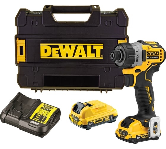 Аккумуляторный шуруповерт DeWALT DCF601D2-QW, 12 В, 8 Нм, 2 А·ч детальное изображение - 1