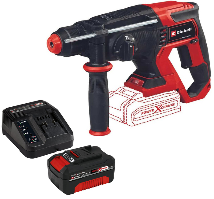 Перфоратор аккумуляторный Einhell PXC TE-HD 18/20 Li, 1.8 Дж, 4750 уд/мин №1